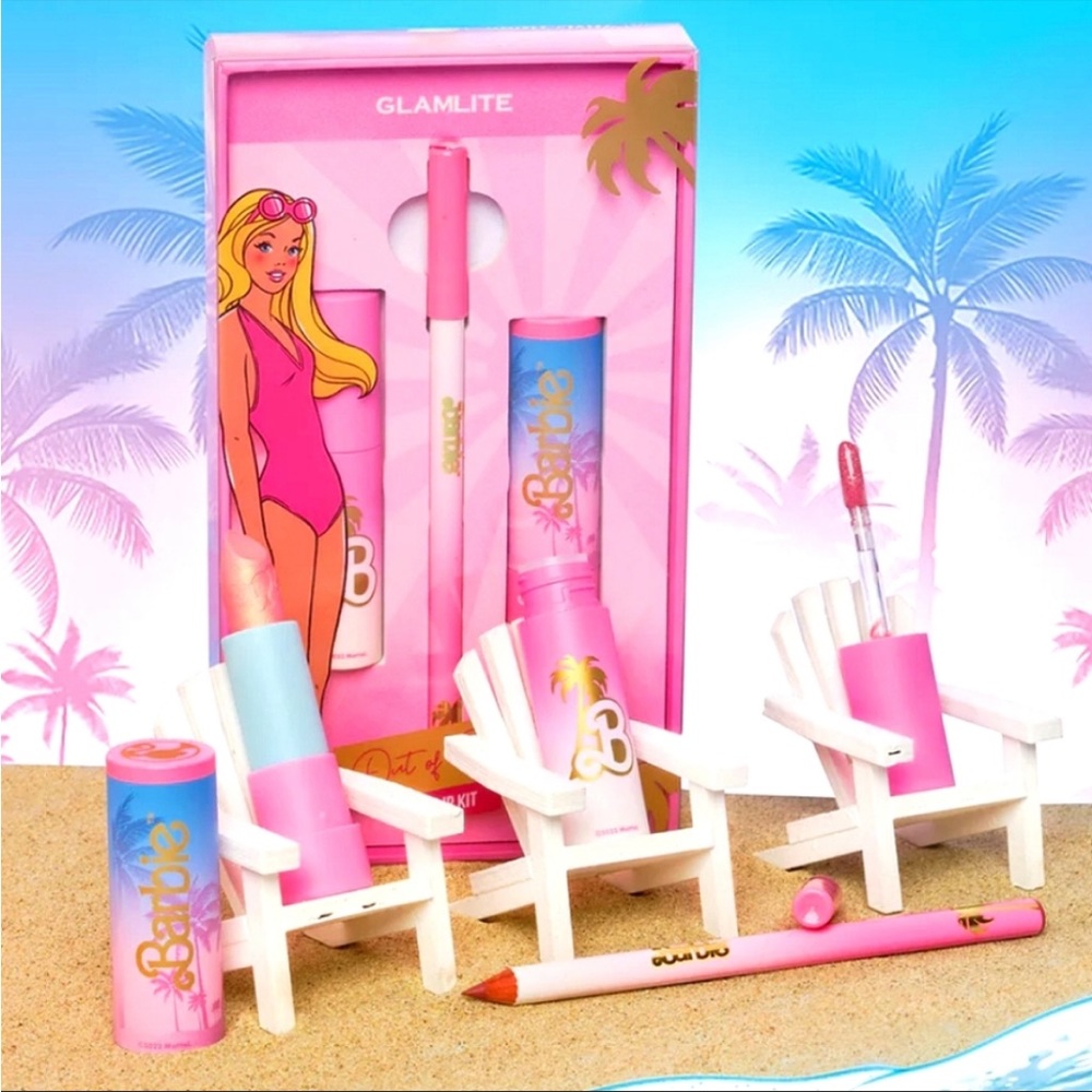 NIB Glamlite Barbie Out of Office Lip Kit